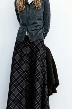 Discount FALDA LARGA CUADROS Mujer Faldas / Shorts