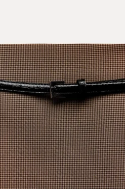 New FALDA LARGA CUADROS CINTURÓN Mujer Faldas / Shorts