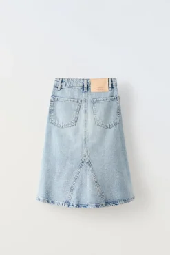 Niños ZARA 6 - 14 Años·Faldas / Bermudas<FALDA LARGA DENIM