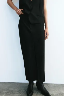 Online FALDA MIDI ABERTURA Mujer Faldas / Shorts