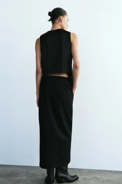 Online FALDA MIDI ABERTURA Mujer Faldas / Shorts