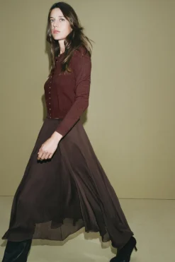 New FALDA MIDI ASIMÉTRICA ZW COLLECTION Mujer Faldas / Shorts