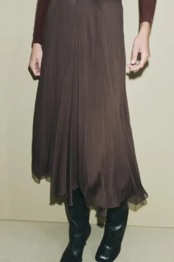 New FALDA MIDI ASIMÉTRICA ZW COLLECTION Mujer Faldas / Shorts