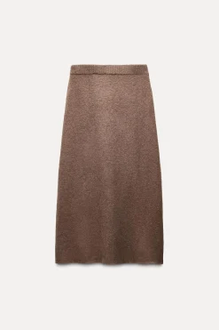 Hot FALDA MIDI CAPA PUNTO LISO Mujer Cárdigan / Jerséis|Punto