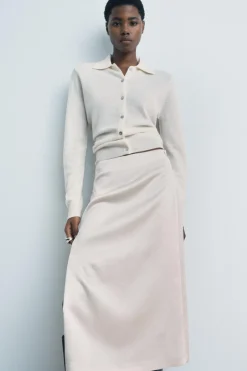 Fashion FALDA MIDI CREMALLERA ZW COLLECTION Mujer Faldas / Shorts