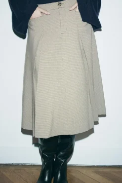 Outlet FALDA MIDI CUADROS ZW COLLECTION Mujer Faldas / Shorts