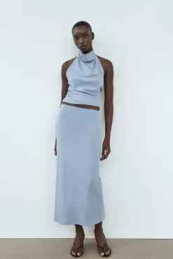 New FALDA MIDI ELÁSTICA Mujer Faldas / Shorts