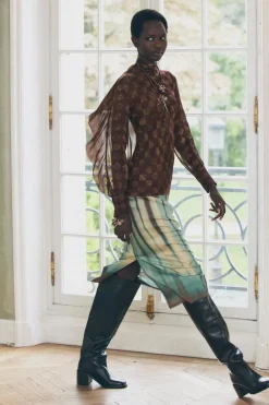 New FALDA MIDI ESTAMPADA ZW COLLECTION Mujer Faldas / Shorts