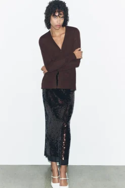 Outlet FALDA MIDI LENTEJUELAS Mujer Faldas / Shorts