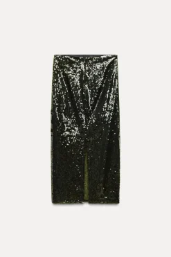 Outlet FALDA MIDI LENTEJUELAS Mujer Faldas / Shorts