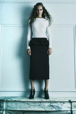 Clearance FALDA MIDI PEPLUM ZW COLLECTION Mujer Faldas / Shorts