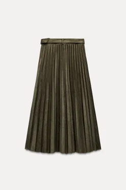 Best FALDA MIDI PLISADA EFECTO ANTE Mujer Faldas / Shorts