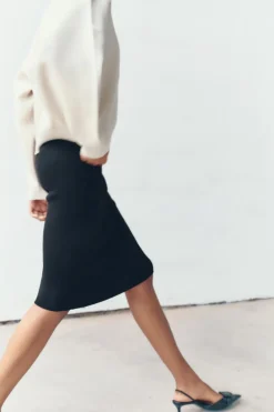 Clearance FALDA MIDI PUNTO Mujer Cárdigan / Jerséis|Punto