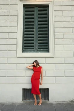 Online FALDA MIDI PUNTO LISO Mujer Cárdigan / Jerséis|Punto