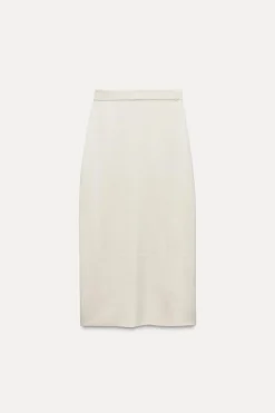 Sale FALDA MIDI PUNTO LISO Mujer Cárdigan / Jerséis|Punto