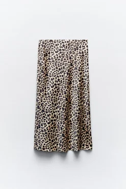 Fashion FALDA MIDI SATINADA Mujer Faldas / Shorts