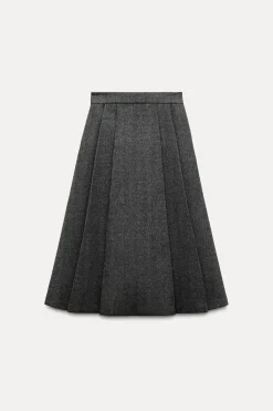 Fashion FALDA MIDI TABLAS ZW COLLECTION Mujer Faldas / Shorts