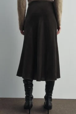 Online FALDA MIDI TERCIOPELO ZW COLLECTION Mujer Faldas / Shorts