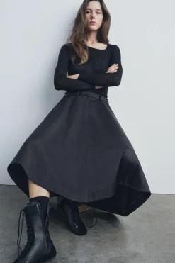 Best FALDA MIDI VOLUMEN ZW COLLECTION Mujer Faldas / Shorts