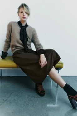 Sale FALDA MIDI ZW COLLECTION Mujer Faldas / Shorts