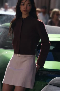 Discount FALDA MINI EFECTO ANTE Mujer Faldas / Shorts