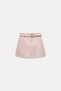 Discount FALDA MINI EFECTO ANTE Mujer Faldas / Shorts