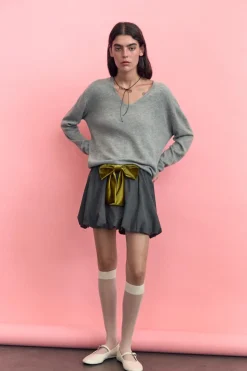 Sale FALDA MINI GLOBO LAZO Mujer Faldas / Shorts