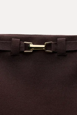 Best FALDA MINI PUNTO CINTURÓN Mujer Cárdigan / Jerséis|Punto