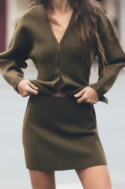 Best FALDA MINI PUNTO LISO Mujer Cárdigan / Jerséis|Punto