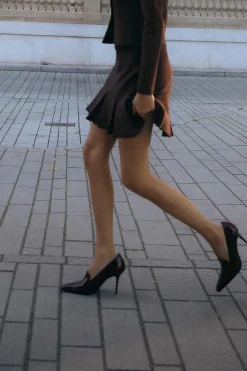 Outlet FALDA MINI PUNTO TABLAS Mujer Cárdigan / Jerséis|Punto