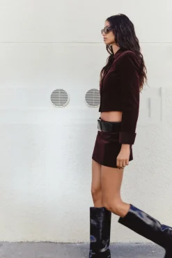 Online FALDA MINI TERCIOPELO CINTURÓN Mujer Faldas / Shorts