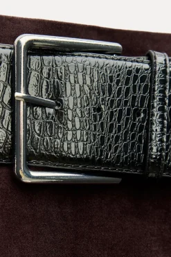 Online FALDA MINI TERCIOPELO CINTURÓN Mujer Faldas / Shorts