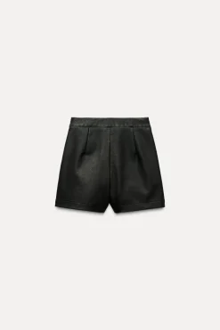 Online FALDA PANTALÓN CRUZADA EFECTO PIEL Mujer Faldas / Shorts
