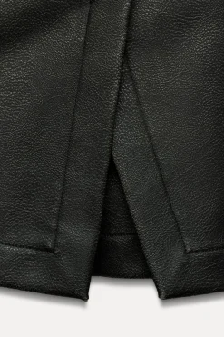 Online FALDA PANTALÓN CRUZADA EFECTO PIEL Mujer Faldas / Shorts