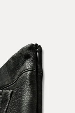 Online FALDA PANTALÓN CRUZADA EFECTO PIEL Mujer Faldas / Shorts