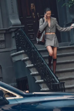 Sale FALDA PANTALÓN CRUZADA HILO METALIZADO Mujer Faldas / Shorts