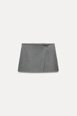 Sale FALDA PANTALÓN CRUZADA HILO METALIZADO Mujer Faldas / Shorts