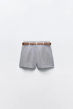 Hot FALDA PANTALÓN RAYAS CINTURÓN Mujer Faldas / Shorts