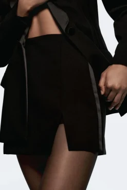 Outlet FALDA PANTALÓN SMOKING BANDA LATERAL Mujer Faldas / Shorts