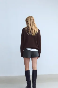 Hot FALDA PANTALÓN TABLAS CINTURÓN Mujer Faldas / Shorts