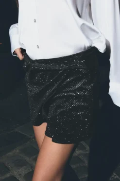 Discount FALDA PANTALÓN TERCIOPELO BRILLO Mujer Faldas / Shorts