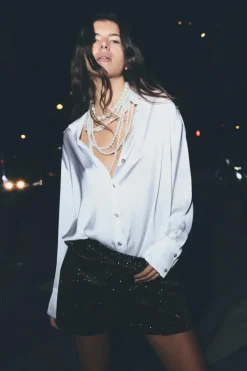 Discount FALDA PANTALÓN TERCIOPELO BRILLO Mujer Faldas / Shorts