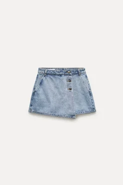New FALDA PANTALÓN Z1975 DENIM CRUZADA Mujer Faldas / Shorts