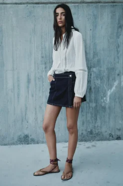 Clearance FALDA PANTALÓN Z1975 DENIM CRUZADA Mujer Faldas / Shorts