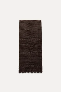 Outlet FALDA PUNTO CROCHET Mujer Cárdigan / Jerséis|Punto