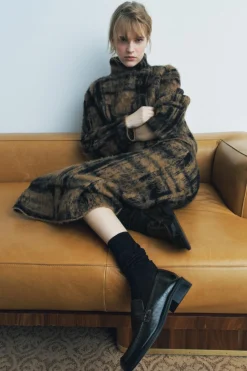 Best FALDA PUNTO JACQUARD CUADROS Mujer Cárdigan / Jerséis|Punto