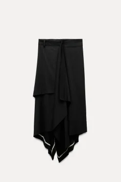 New FALDA RAYA DIPLOMÁTICA ASIMÉTRICA ZW COLLECTION Mujer Faldas / Shorts