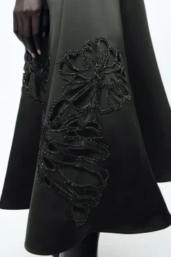 Best FALDA SATINADA BORDADOS ZW COLLECTION Mujer Faldas / Shorts