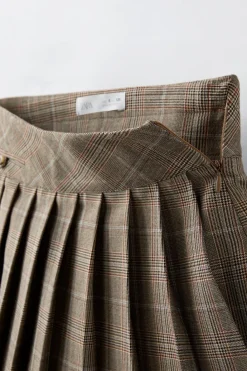 Niños ZARA 6 - 14 Años·Faldas / Bermudas<FALDA TABLAS CUADROS