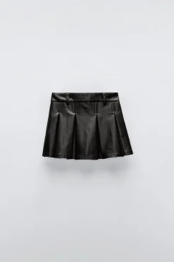 Niños ZARA 6 - 14 Años·Faldas / Bermudas<FALDA TABLAS EFECTO PIEL